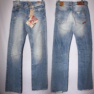 NWT PRPS Barracuda Straight Leg Japanese Denim Jeans Size 28/34